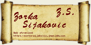 Zorka Šijaković vizit kartica